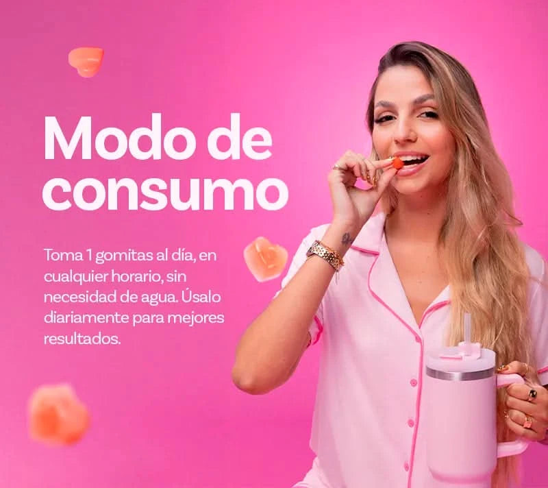 Rosa Hair - Biotina + Vitaminas para Cabello, Piel y uñas - Rosa Latina