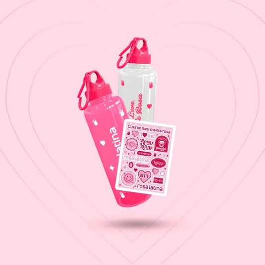 Termo + Stickers Coleccionables - Rosa Latina
